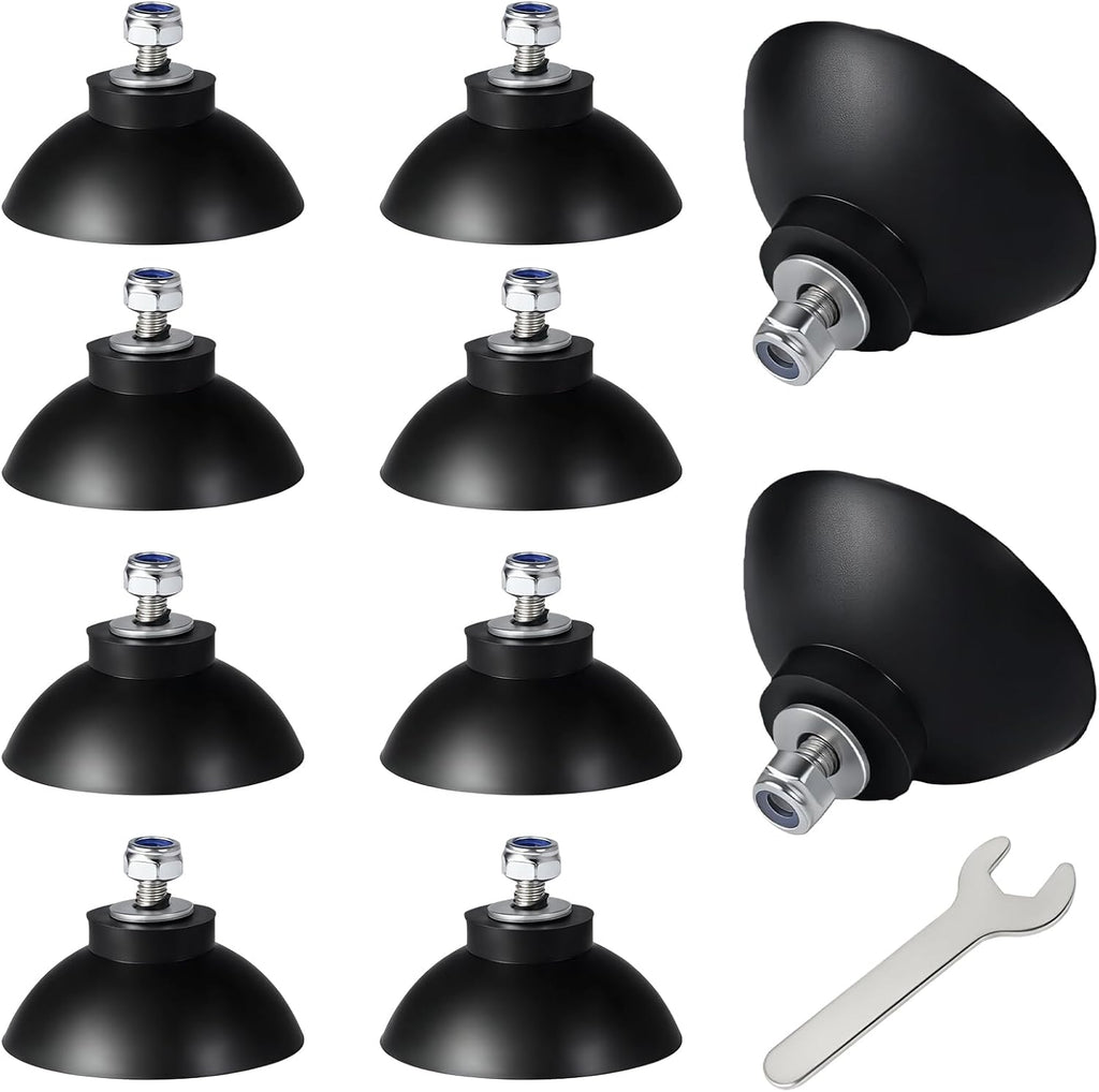 10-Pack Non-Slip Replacement Gripper Cups - Compatible with Arcmate EZ Reacher, Heavy Duty Rubber Tips with Locknuts & Washers for Outdoor