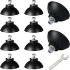 10-Pack Non-Slip Replacement Gripper Cups - Compatible with Arcmate EZ Reacher, Heavy Duty Rubber Tips with Locknuts & Washers for Outdoor