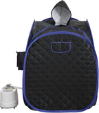 ZONEMEL Portable Steam Sauna, Full Body Home Sauna Spa, 1 Person or 2 Person Share Saunas, 2L Steam Generator with Remote Control (Black, L 33.5”x W 32.3”x H 41.7”)