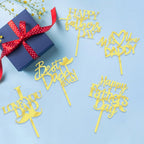 10PCS Happy Father's Day Cake Toppers,Acrylic Cupcake Toppers，Dad Birthday Themed Decoration，Father's Party Decoration supplies (acrylic10)