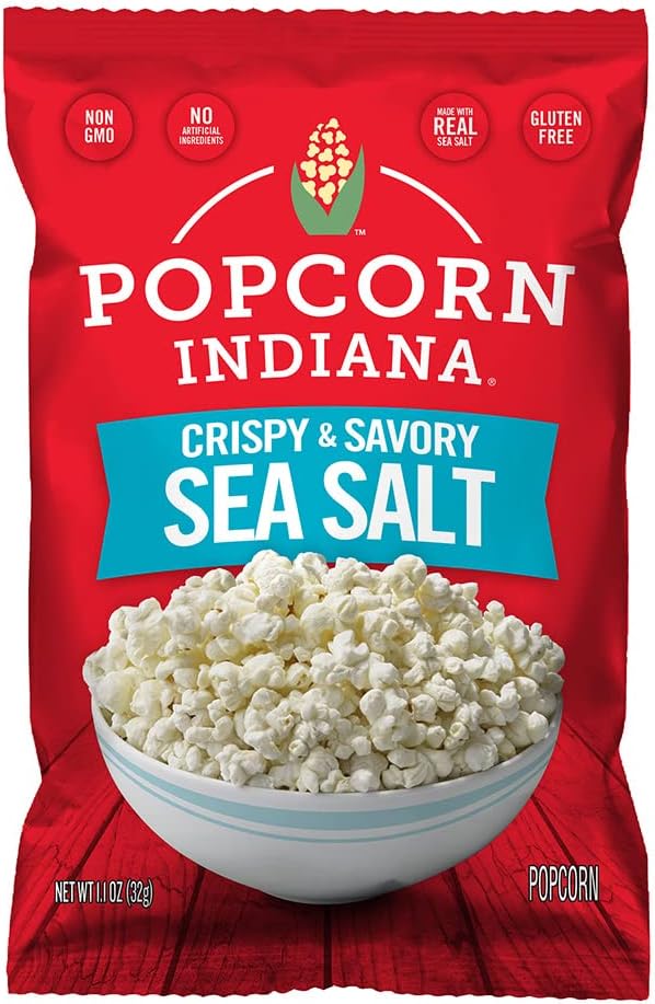 Popcorn Indiana Sea Salt Popcorn, 1.1 Oz (Pack of 6)