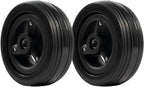 6"x2" Caster Wheel Assembly,6"x2" Front and Rear Caster Wheel for Q700 M Power Wheelchair and Q700-UP M Standing Wheelchair Replacement Wheels Parts,Polyurethane Solid Tires,W/Bearings,Black,1Pr.