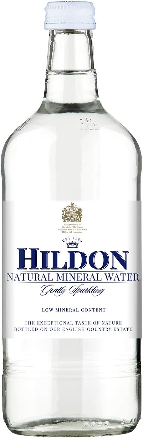 Hildon - Gently Sparkling Natural Mineral Water, 25.3 fl oz (6 Glass Bottles)
