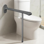 SPECILITE Heavy Duty Toilet Grab Bar - 440lb Sturdy Support, Safety Rails with Non-Slip Waterproof handrail & Night Glow Strips, Space Saving Flip-Up Design for Elderly, Disabled, Pregnant(Grey)