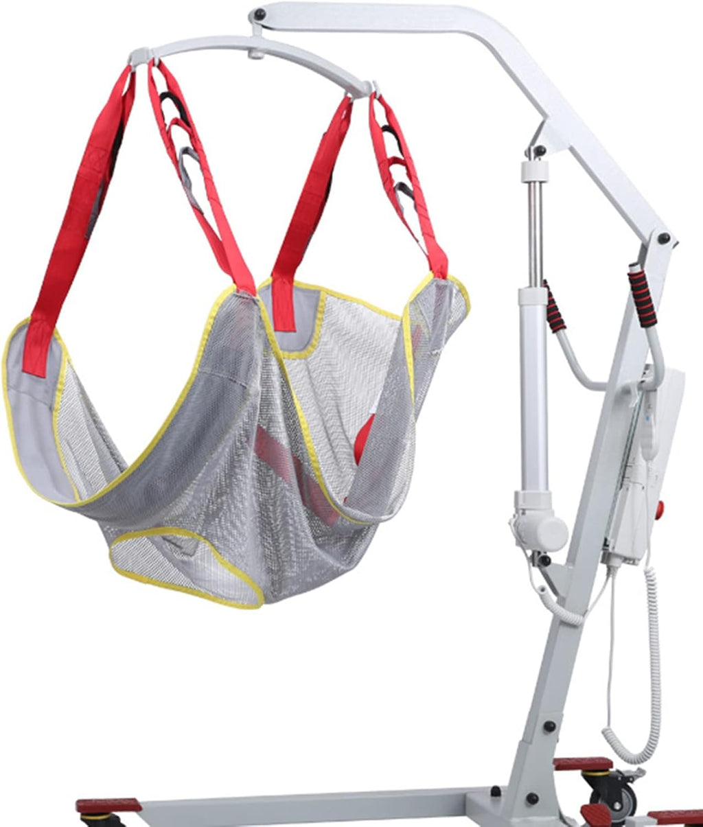 Toileting Hoist Sling, Full Body Patient Lift Sling, Universal Mesh Bath Patient Lifting Hoist Sling with Head Support, for Disabled, 507 Lb
