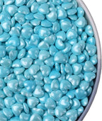 Christmas Blue Sprinkles Heart Cake Sprinkles130g 4.6OZ,Cookie Sprinkles,Sugar Pearl, Edible Candy Pearls for Cake Cupcake Decorationg (Blue)