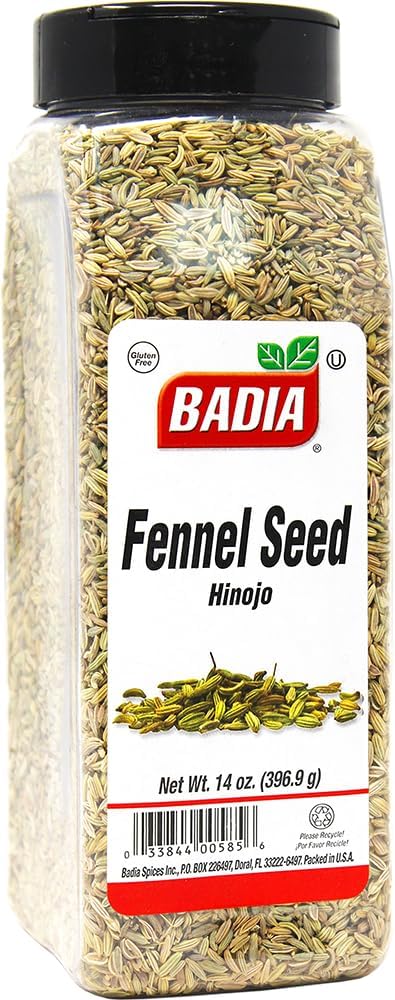 Badia Fennel Seed Whole, 14 oz - Whole Seeds, Mild Sweet Flavor, Gluten Free, Kosher
