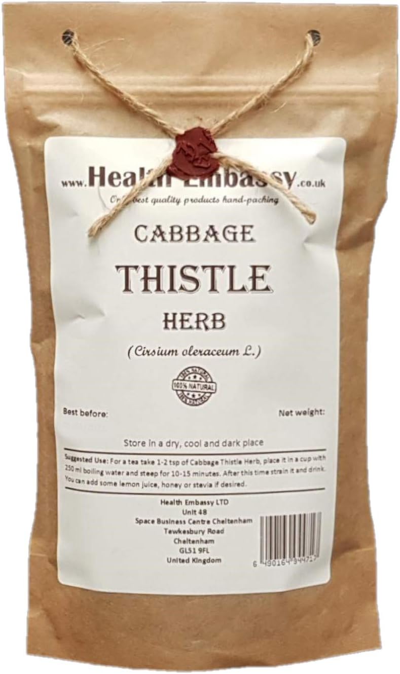 Health Embassy Cabbage Thistle Herb | Cirsium oleraceum L | Herbal Tea (100g)