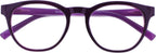 OPULIZE BLU Blue Light Blocking Reading Glasses for Women Men, Cool Round Frame with Anti-Glare Computer and Gaming Eyewear, UV and Eyestrain Protection, Purple +1.50 (Pack of 1)