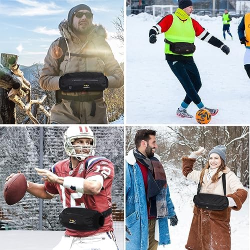 Electric Heated Hand Warmer Pouch, Glove with 10000 mAh Battery. Double Sided Heating Areas- USB Heated Hand Muff Ideal for Football, Hunting,Fishing,Camping, Golf, Other Outdoor Sports