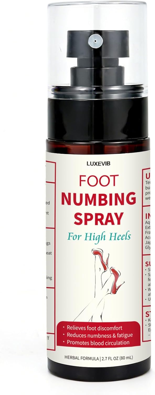 Foot Numbing Spray for High Heels, Cooling Foot Comfort Spray for Women, Helps Ease Foot Fatigue & Discomfort from Wearing Heels, Standing All Day, Work, Weddings, Events & Travel - 2.7 FL OZ