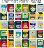GB PRIME Ahmad Premium Tea Sampler Assortment Gift Box | 60 count | Prime Tea Variety - Earl Grey, Black, Fruit, Citrus, Green, Herbal, Strawberry and more