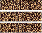 Dark Leopard Edible Icing Image Cake Border Strips Decoration Frosting Sheet Strips 3 Strips 2.5x10.5 Inchs per sheet