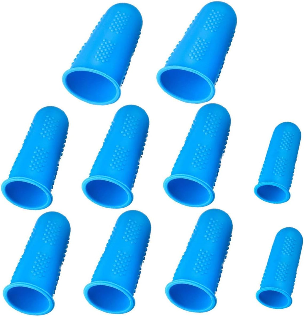 10pcs Silicone Thermal Insulation Finger Cots Non-Slip Protective Covers for Cooking Crafts Heat-Resistant Fingertip Protectors for Safe Handling