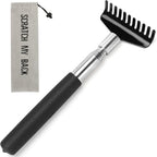 Oversized Portable Extendable Back Scratcher, Upgraded Metal Stainless Steel Telescoping Back Scratcher Tool with Canvas Carrying Bag