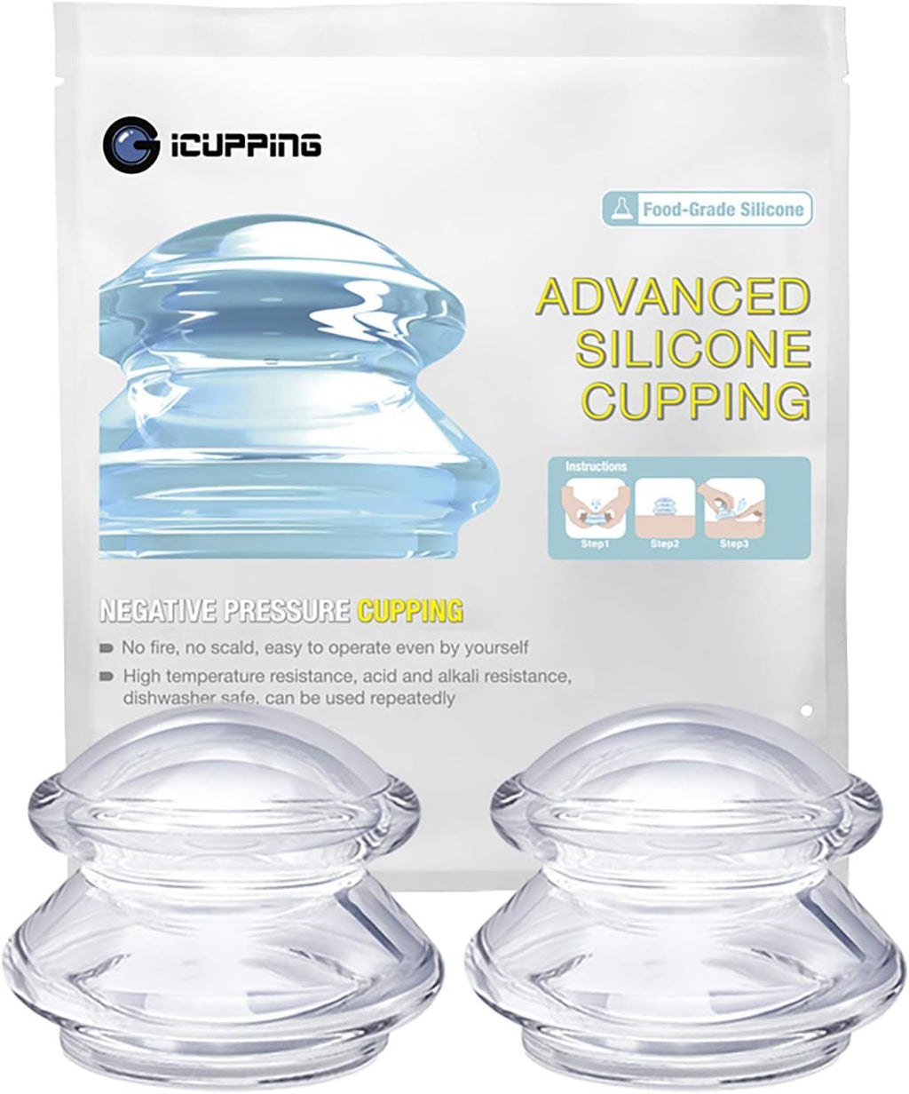 Silicone Cupping Sets for Chinese Cupping and Massage Therap, for Body Massage,Muscle Relaxation,Pain Relief (S(2))
