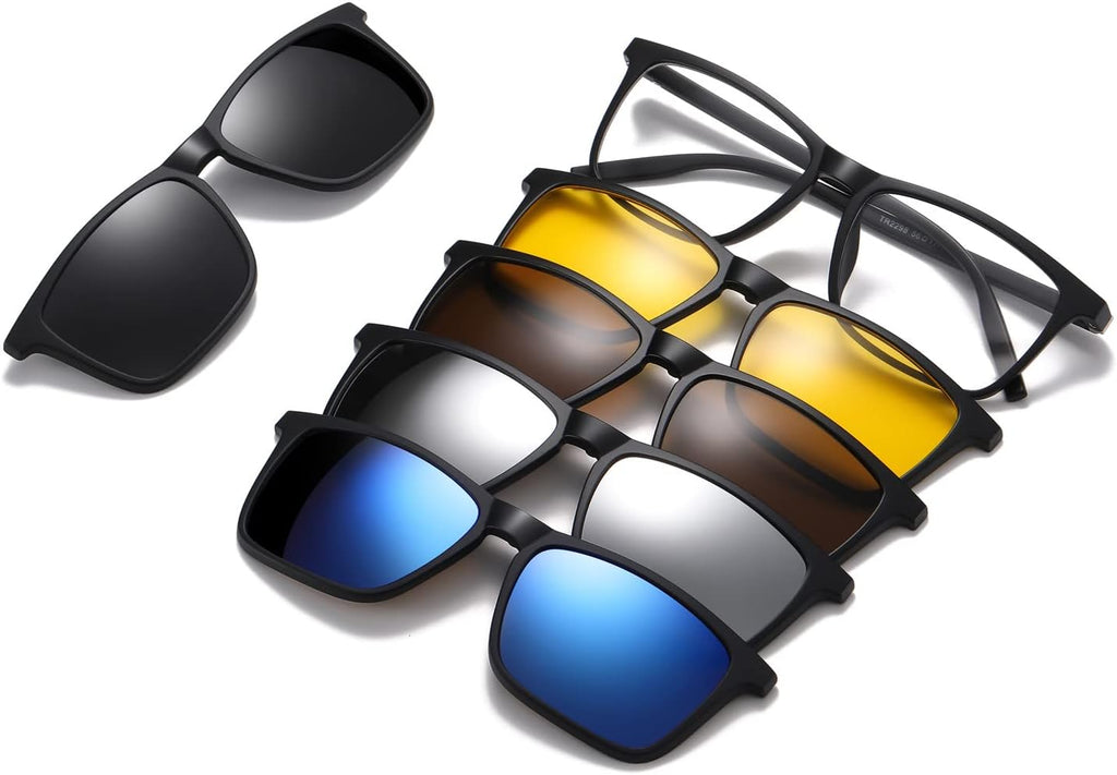 Clip on Flip up Polarized Lens For Prescription Glasses UV Protection Sunglasses (Clear lenses not Polarized)