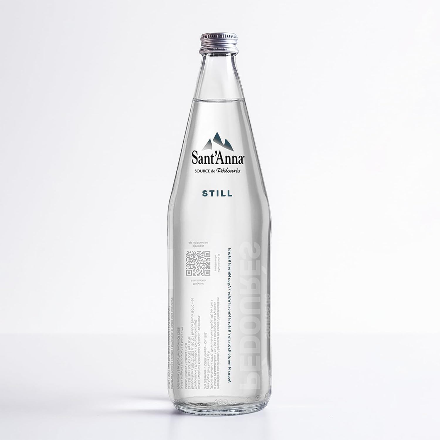 Sant'Anna Still Mineral Water, 25.4 Fl Oz (6-Pack) | Pure French Pyrenees Mountain-Fresh Drinking Water | Natural Functional Drink | Sodium-Free Mineral in Glass Bottles