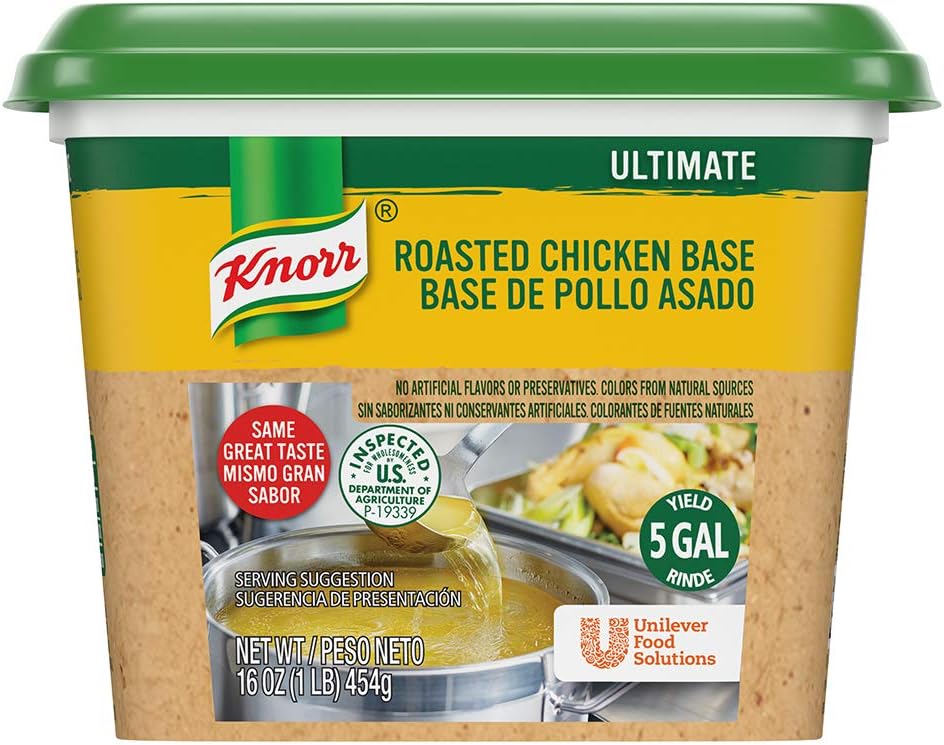 Knorr Professional Ultimate Chicken Paste Base Gluten Free, No Artificial Flavors or Preservatives, No MSG added, Colors from Natural Sources, 1 Pound (Pack of 6)