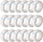 UPINS Eyelash Tape 24 Rolls White Lash Tape for Eyelash Extensions Self-Adhesive Adhesive Fabric Makeup Tapes for Eyelash Extension Supply, 0.5 in x 10 Yds/Roll