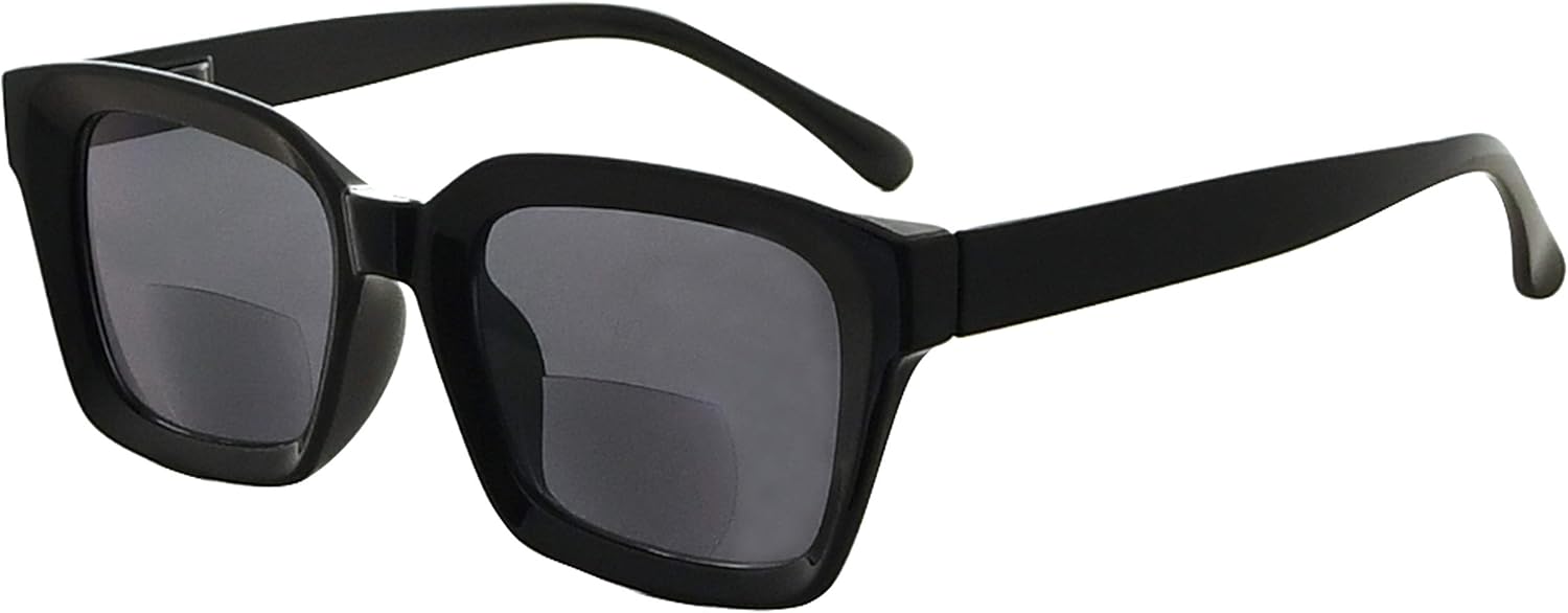 Eyekepper Bifocal Sunglasses for Women Reading under the Sun Stylish Bifocal Readers Tinted Lens Oversize - Black +1.50