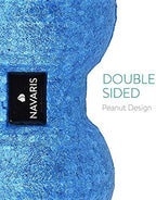 Navaris 2X Peanut Duo Ball - in 2 Sizes Duo Ball Fascia Ball Set - Trigger Point Ball - Fascia Balls - Black/Blue