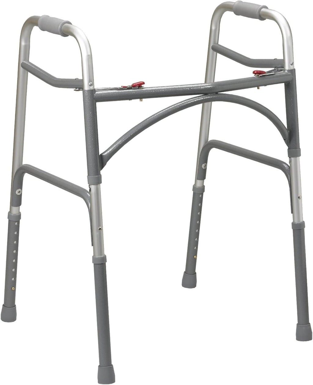 Drive Medical 10220-1 Aluminum Bariatric Walker with Two Buttons, Gray