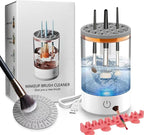 Electric Makeup Brush Cleaner Efficient Deep Cleaning and Drying of Mmake-Up Brushes Portable Automatic USB Cosmetic Brushes Cleaner Tool for All Size Beauty Makeup Brush Set(White)