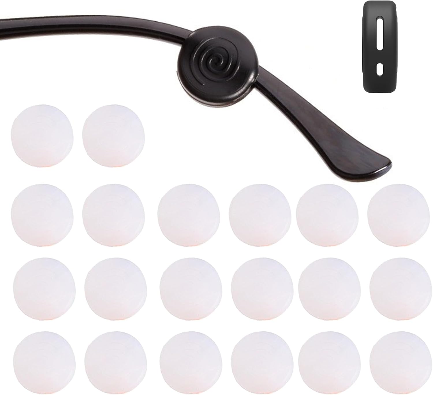 OPUGIT Glasses Ear Grips 10 Pairs Eyeglass Temple Tip Sleeve Holder,Silicone Ear Hook Anti-Slip For Kids and Adults