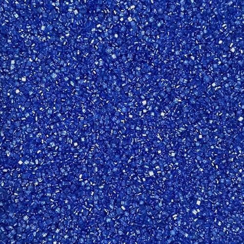 Blue Sprinkles, Blue Sanding Sugar Crystals, 4.6 oz Edible Sparkling Sugar for Baking Topping, Cupcakes, Cookies, Ice Cream & Cake Decorating, Wedding Party Christmas 4th of July Supplies