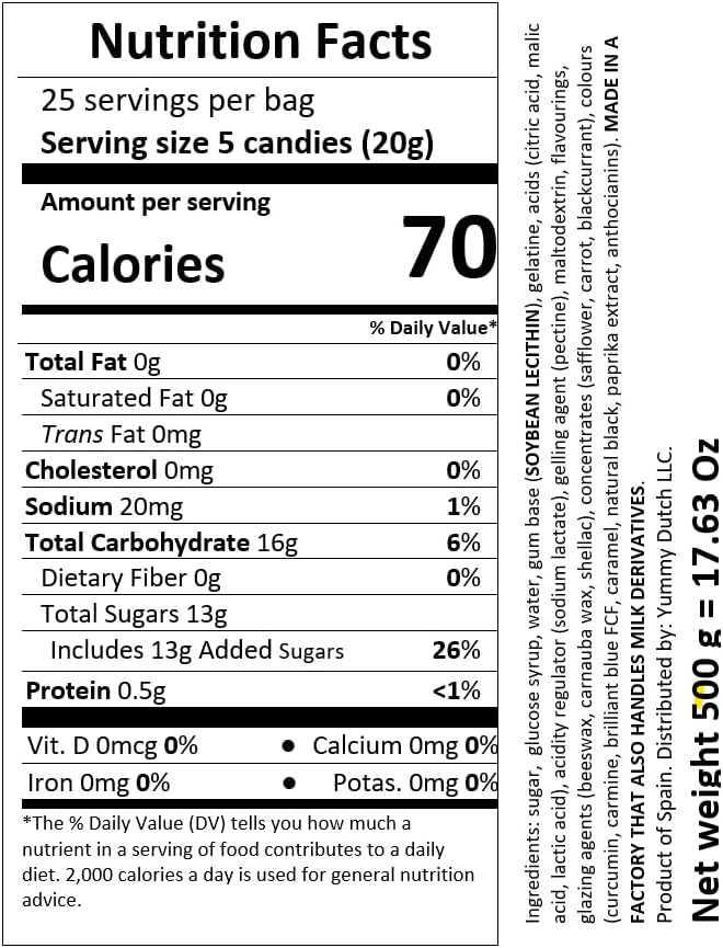 Fini Happy Party I Assorted Variety of all Fini Classic Candy I 500g 17.63 ounce