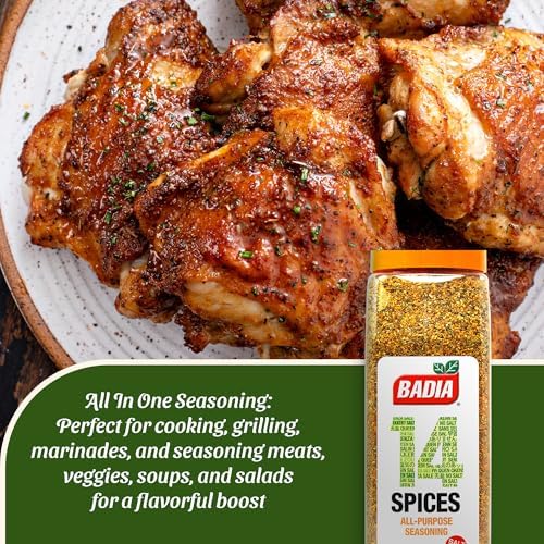 Badia 14 Spices Salt-Free All Purpose Seasoning, 20 oz - Savory Blend of Garlic, Onion, Herbs, Spices & Peppers