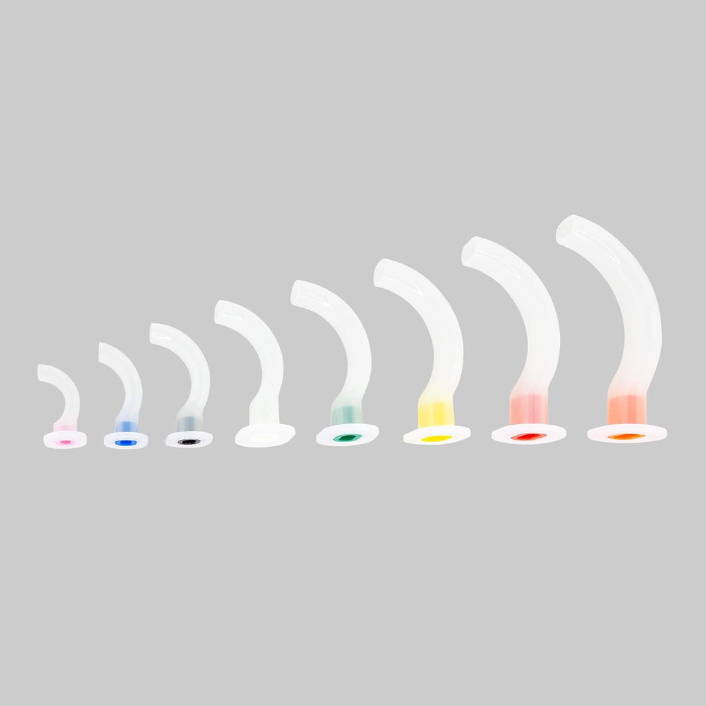LINE2design Guedel Oral Airway Kit - Multi-Color Disposable Tube for First Aid Nasal Airway Kit - EMT Supplies Trauma Airways Latex-Free Color Coded.