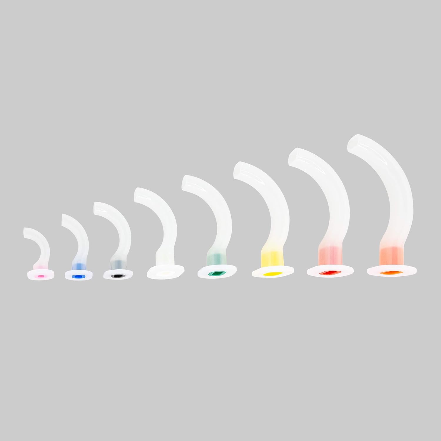 LINE2design Guedel Oral Airway Kit - Multi-Color Disposable Tube for First Aid Nasal Airway Kit - EMT Supplies Trauma Airways Latex-Free Color Coded.