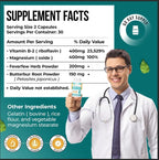 Nature's Nectar Migraine Prevention Feverfew Capsules – PA Free Butterbur Root, Riboflavin 400 mg, Magnesium & Feverfew – Natural Headache Relief & Migraine Supplement – 120 Capsules