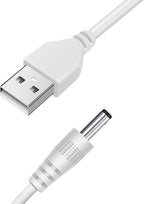 Qjin USB Charging Cord, DC Charger Cable for Aquasonic Icon, COSLUS C30 & Rtauys M5 Sonic Rechargeable Toothbrush - 2 Pack