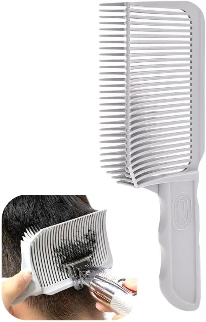 V-shaped Comb Hair Blending Tool, Blend Friend Fade Comb Professional Hair Cutting Combs Heat Resistant FlatTop Hairs Clipper Cuts Tools for Men Salon Hairdressing, Barber or At Home (Grey 1pc)