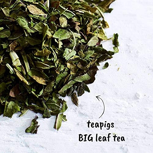 Teapigs Peppermint Leaves Loose Tea Made With Whole Tea Leaves, Natural Ingredients, Non-GMO, Caffeine-Free, Refreshing Flavor – 1 Pack of 100g Loose Tea