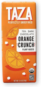 Taza Chocolate 70% Dark Orange Crunch Bar