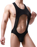 PENINSULA LOVE Men Sexy Leotard Bodysuit Thong Jockstrap G string Thong Harness Stretch Wrestling Singlet Jumpsuit Mankini