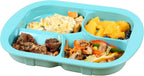 Adaptive Utensils Plates with Extra Wall,Non-slip&Spill-proof Melamine Plate for Dementia,Stroke, Tremors,Self-Feeding Dinnerware for Elderly (Melamine 4-Compartment Divided Plates)