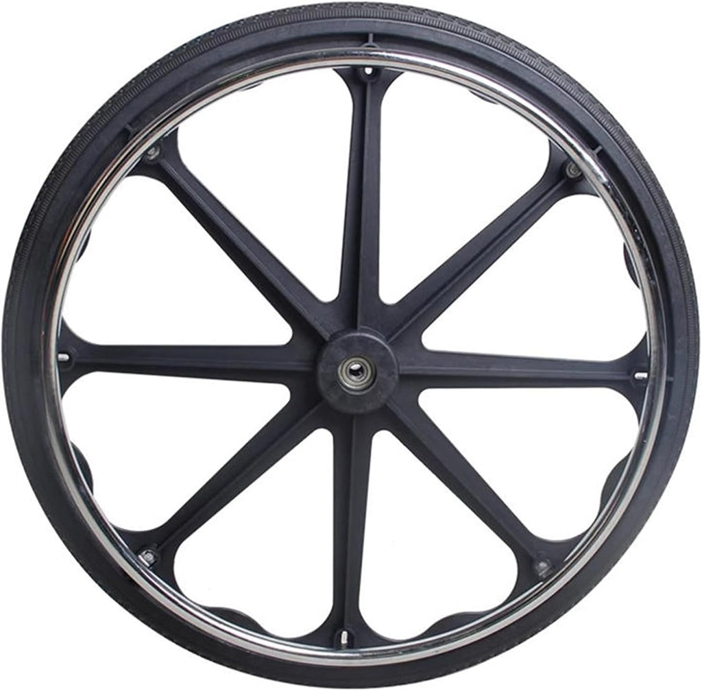 24 Inch Manual Wheelchair Rear Wheel Electroplating Integrated Wheel Accessories Safe and Durable