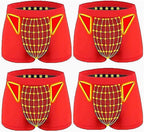 4pcs Magnetic Therapy Energetic Mens Boxer Briefs Enlargement Underwear Tourmaline Prostate Panties Rapid Growth