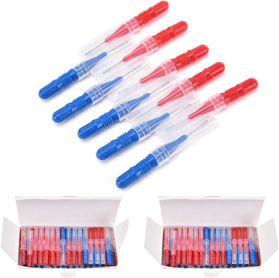 Interdental Slim Brush, Toothpick Tooth Flossing Head Oral Dental Hygiene Brush - 100 Count â€¦