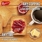 Bauducco Toast - Delicious, Light & Crispy Toasted Bread - Original & Whole Wheat - Ready-to-Eat Breakfast Toast & Sandwich Bread - No Artificial Flavors - 30 oz (Pack of 6)
