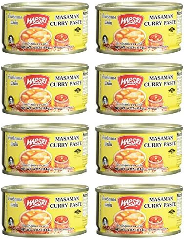 Maesri Thai Masaman Curry Paste - 4 Oz (Pack of 8)