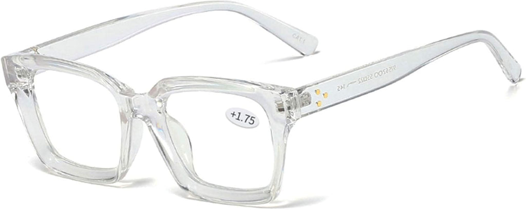 ZUVGEES Retro Style Blue Light Blocking Reading Glasses Big Eyeglass Frames Large lens Computer Readers