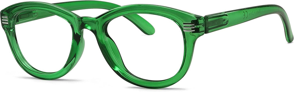 Eyekepper Cat Eye Reading Glasses for Women Oversize Ladies Readers - Green +1.25