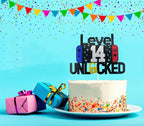 Happy 14th Birthday Video Game Cake Topper Level 14 Unlocked Cake Topper for Kids Boys Girls 14-Years-Old Birthday Party Decoration (14)