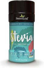 SweetLeaf Stevia Powder Shaker Jar - Zero Calorie Sweetener with Stevia Leaf Extract, No Artificial Sweetener Additives, Sugar Free, Keto Friendly, Non GMO, Gluten Free - 4 Oz (Pack of 1)